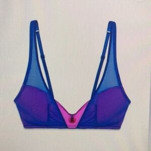 Savage X Fenty | Sheer| Date hue Mesh bralette. Feminine Sexy Size L Purple